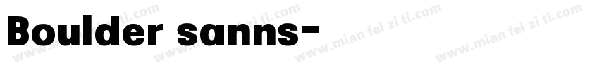 Boulder sanns字体转换